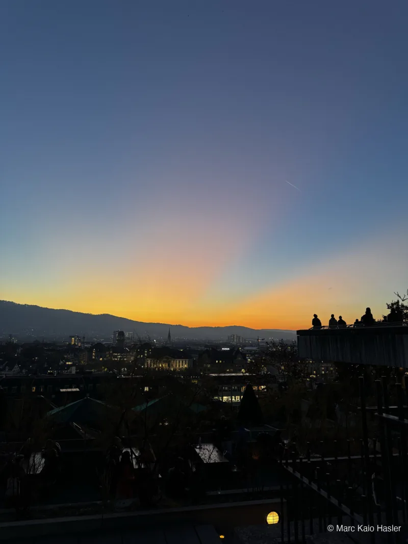 Last light over the city, Zurich, Switzerland, 2025